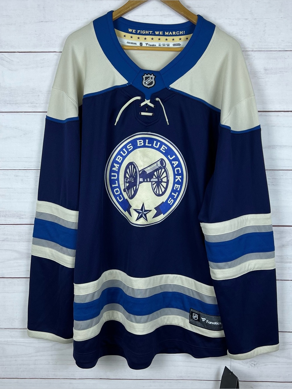 Columbus Blue Jackets Alternate Fanatics Breakaway Jersey Size XXL Mens NWT